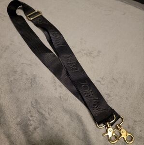 Betsey Johnson Crossbody Strap Only - Black with Gold Hardware